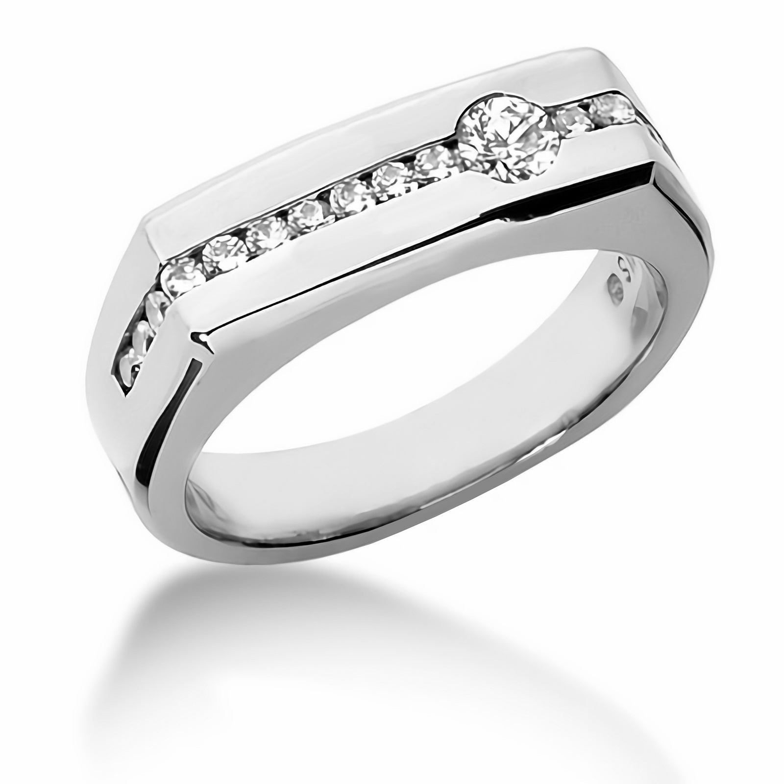 0.70cts. Solitaire Platinum Engagement Ring for Men JL PT 0184